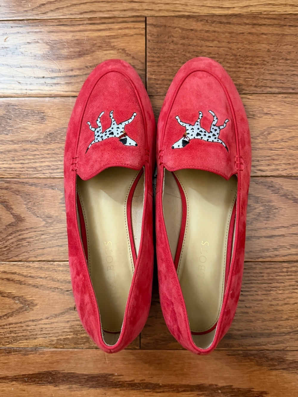 TALBOTS RYAN NOVELTY LOAFERS - EMBROIDERED DALMATIAN Sz 8